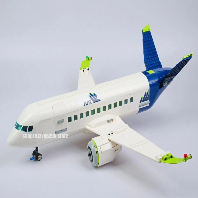 913 шт. Детский конструктор пассажирский самолет