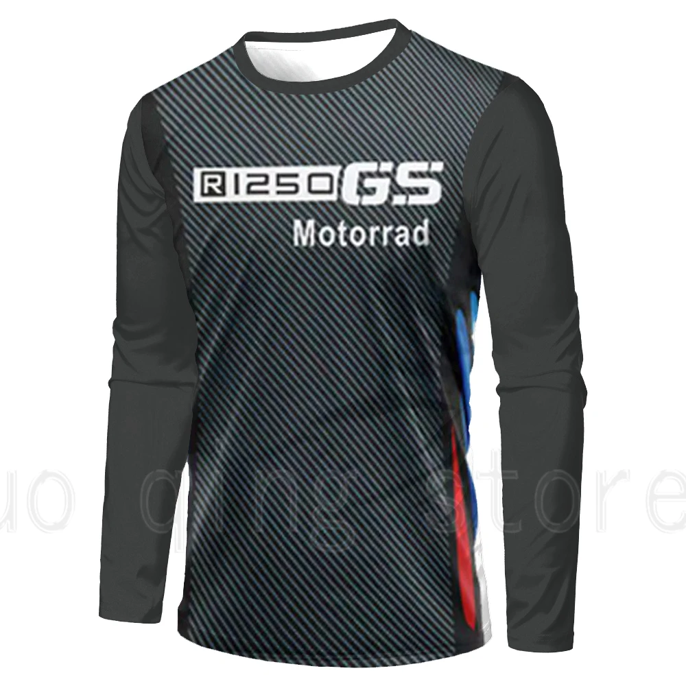 

Hot Selling New Long-sleeved 3D Printing Moto Gp Outdoor Extreme Sports Top Men's and Women's Round Neck Breathable T-shirt Blue