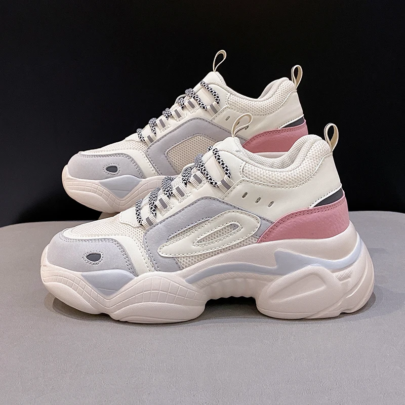 

Thick-soled Mesh Transparent Female Shoes 2022 Summer New Women's Casual Shoes Fashion and Comfortable Height-enhancing Shoes 40
