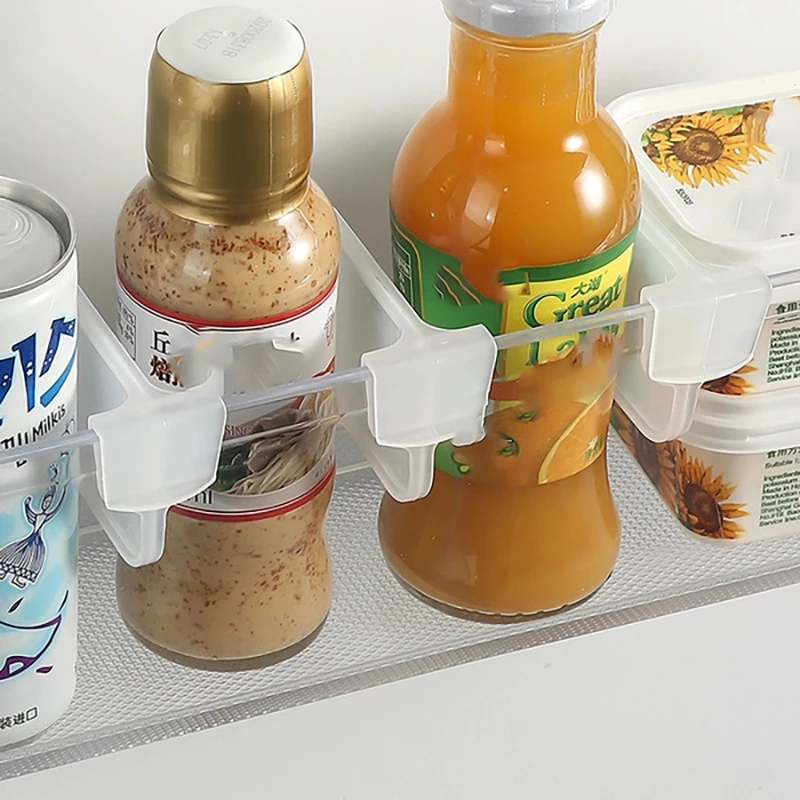 

10pcs Refrigerator Side Door Shelf Dividers Movable Snap Type Food Beverage Sorting Partitions Board Storage Fixed Buckle
