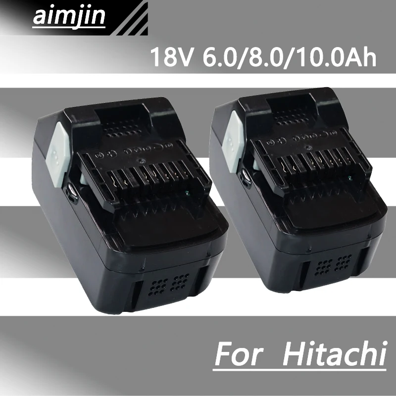 Литий-ионный аккумулятор 18 в 6,0/8,0/10.0Ah для Hitachi BCL1815 BCL1830 EBM1830 DS18DL Литий-ионный аккумулятор 18 в 6,0/8,0/10.0Ah для Hitachi BCL1815 BCL1830 EBM1830 DS18DL