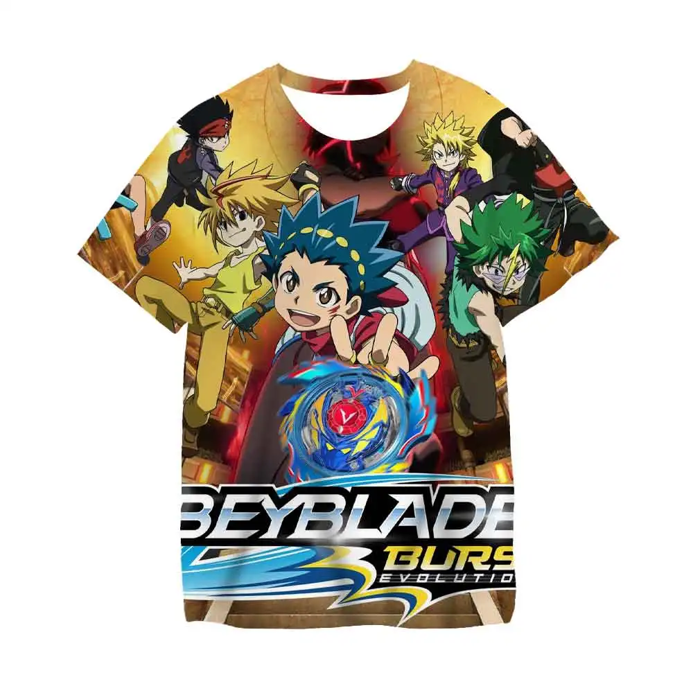 

Summer Cool T Shirt Short Sleeve Clothing Kids Beyblade Toddler T Shirt Cartoon Anime 3D Printed T Shirt Girls Boy Clothes