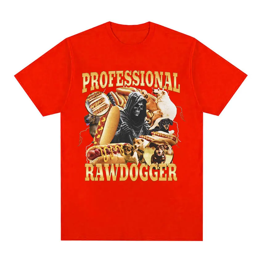 Забавные профессиональные футболки с рисунком Rawdogger Sausage Dog Meme мужская модная
