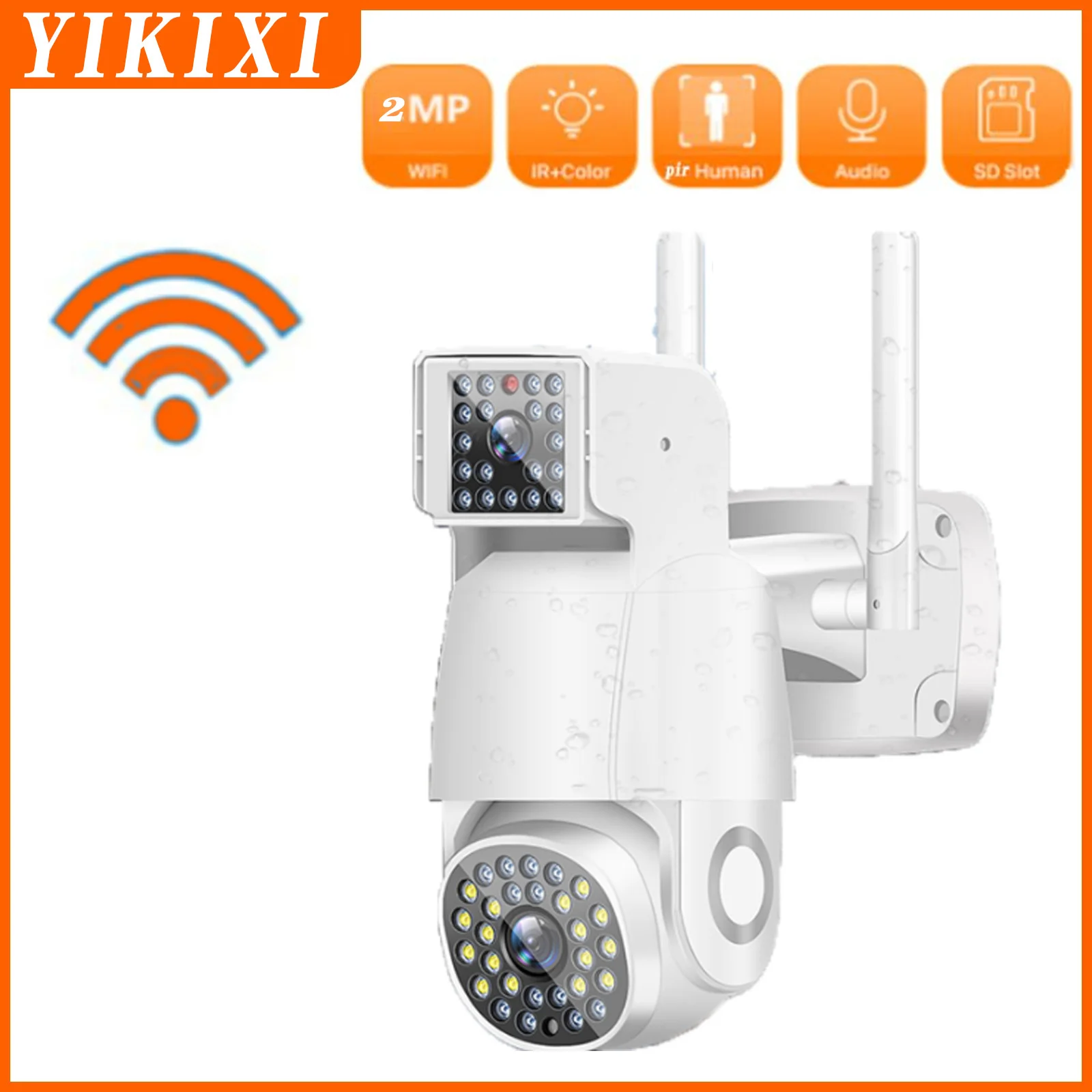 

2 МП 360 градусов Outdor Waterprof камера беспроводная сеть Wi-Fi бинокулярная камера ночного видения мобильное Обнаружение голосовой домофон ip-камера