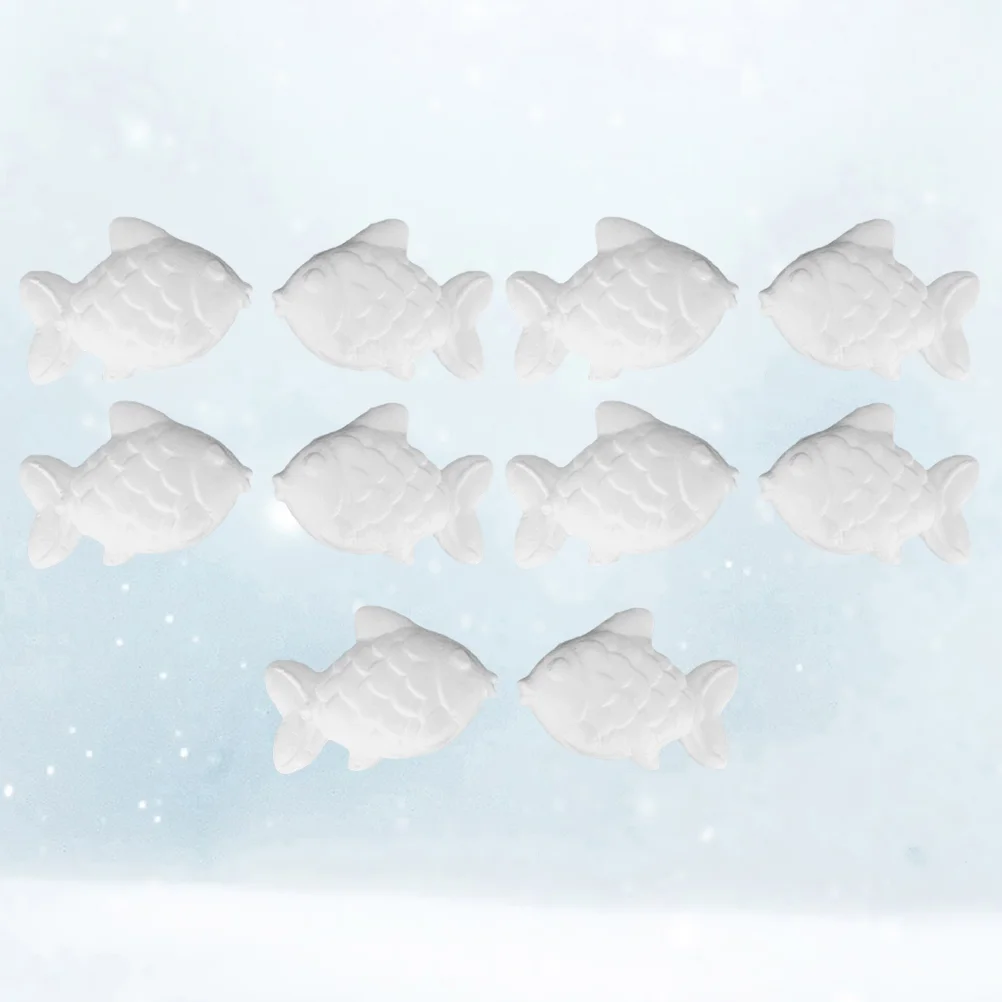10 шт. 11 см обучающая модель рыбы DIY детская живопись рыба ремесло белая орнамент diy