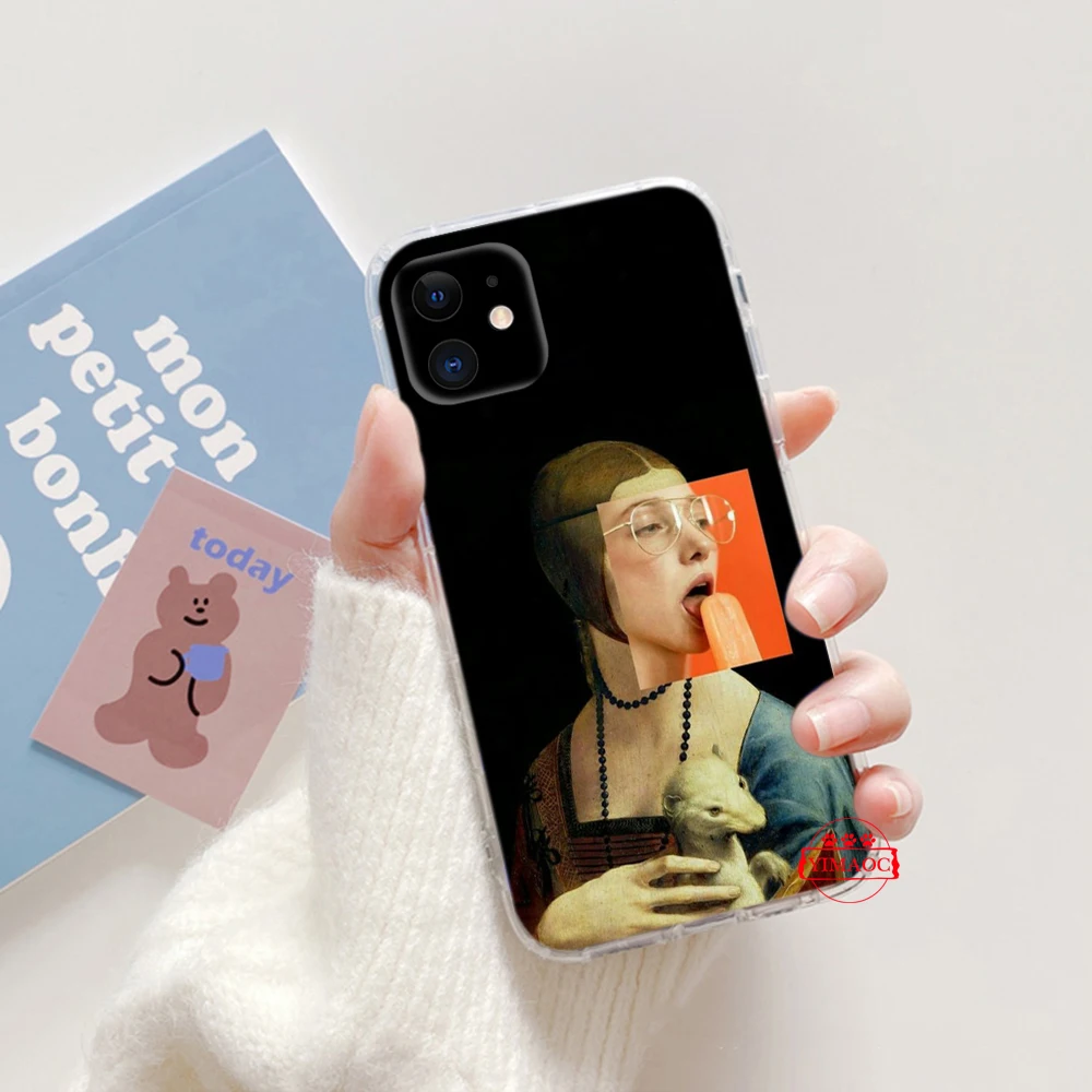 D28 скульптура искусство Мона Лиза мягкая искусственная для Moto G4 Plus G41 G5 G50 G51 G5S G6 Play