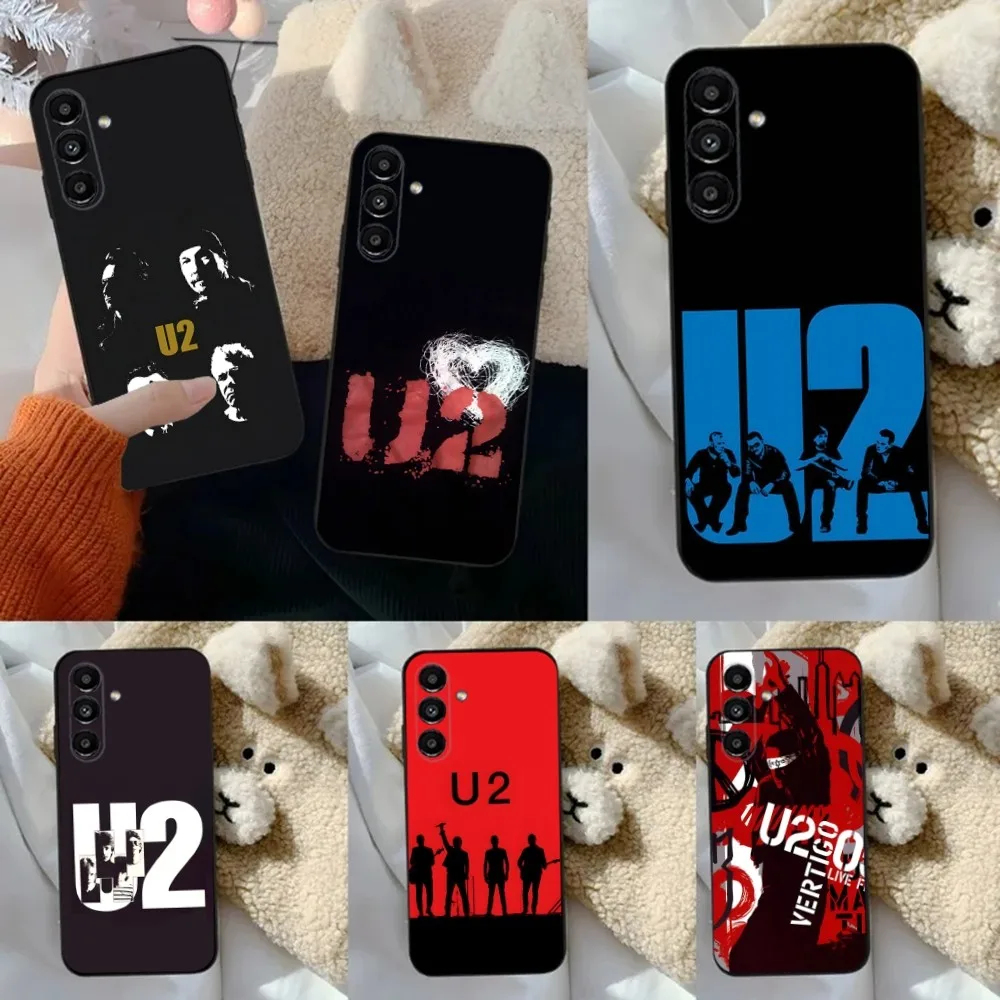 Чехол для телефона U2 Pop Band Samsung S24 23 22 30 21 10 9 Ultra Plus Lite FE 5G черный мягкий чехол - Цена: 184