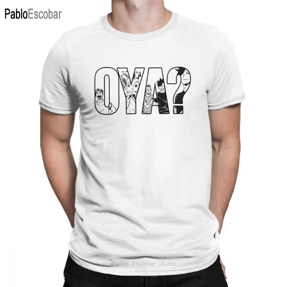 

Oya Haikyuu T-Shirt Men Kuroo Anime Bokuto Oya Manga Shoyo Volleyball Cotton Tees Short Sleeve T Shirts Plus Size Clothes