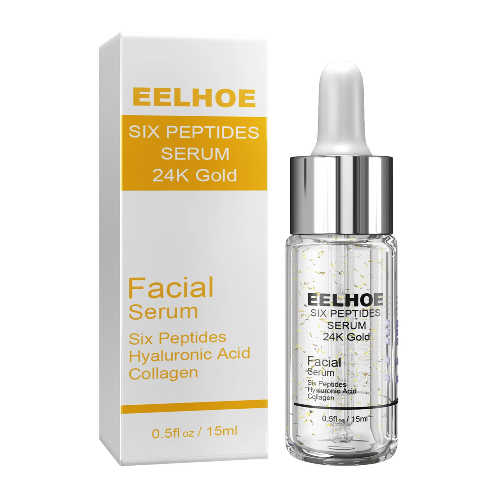 

Anti Aging Face Serum24K Gold Hexapeptide Face Serum Six-peptides Hyaluronic Acid Collagen Serum For Dewy Looking Skin