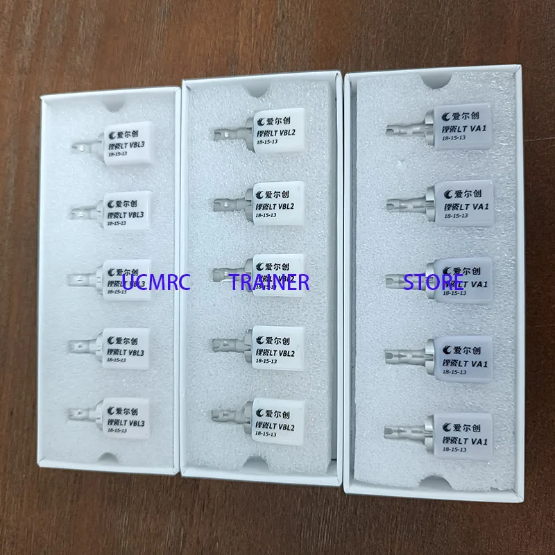 

5Pcs/Box Dental Translucency Materials Glass Ceramic Blocks Upcera UP-CAD 18-15-13 Lithium Disilicate Teeth Whitening Tools