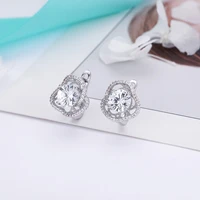 high quality new zirconia stud earrings for women 585 rose gold fine fashion jewelry wholesale korean earrings trendy 2022 gift