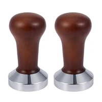 hot xd 2x coffee tamper wooden handle barista espresso machine grinder 51mm for coffee and espresso powder hammer coffee color