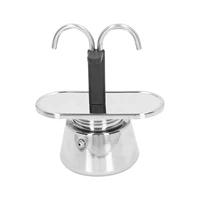 100ml moka pot dual pipe stainless steel food grade anti scald nonslip thickened strainer widely used coffee machine part