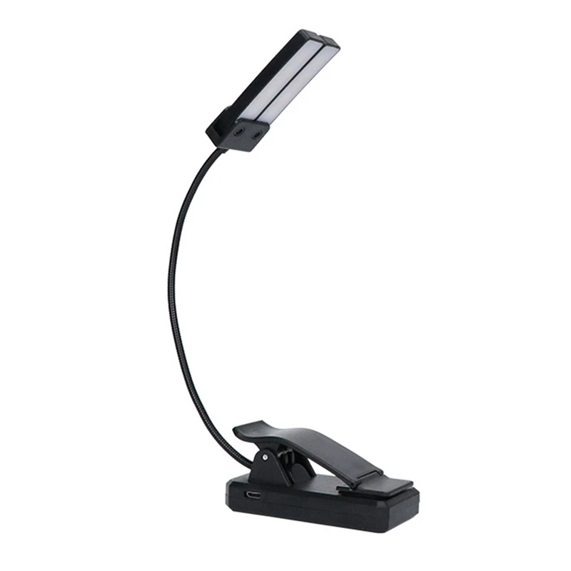 

Double-Headed Rechargeable Portable Music Stand Light Clip-On Music Stand Light Lightweight Eye Care Book Light