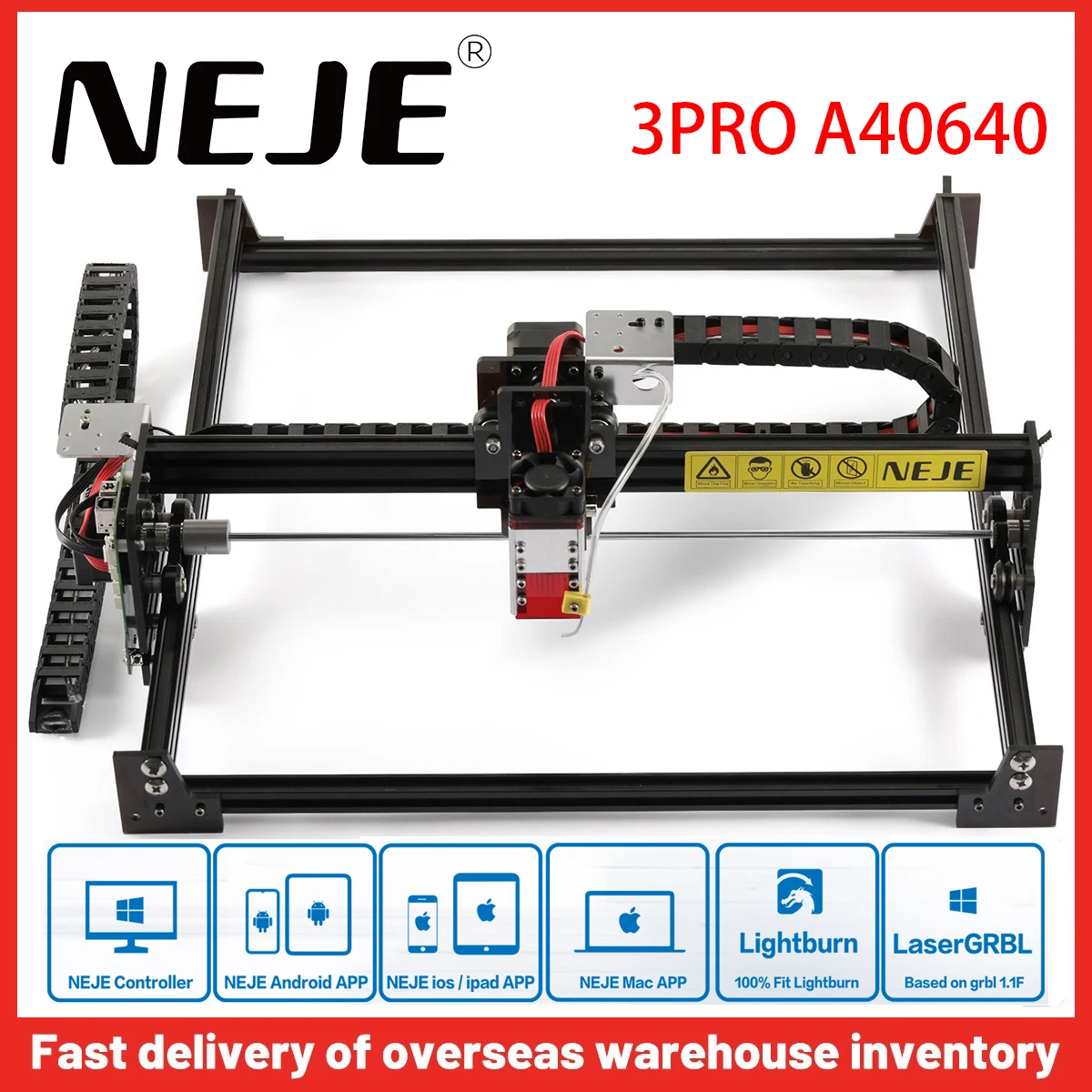 NEJE 3 PRO Engraver A40640 Laser with Air Assist CNC Laser Engraving Machine Cutting Cutter Wood Machine DIY Wooden Product