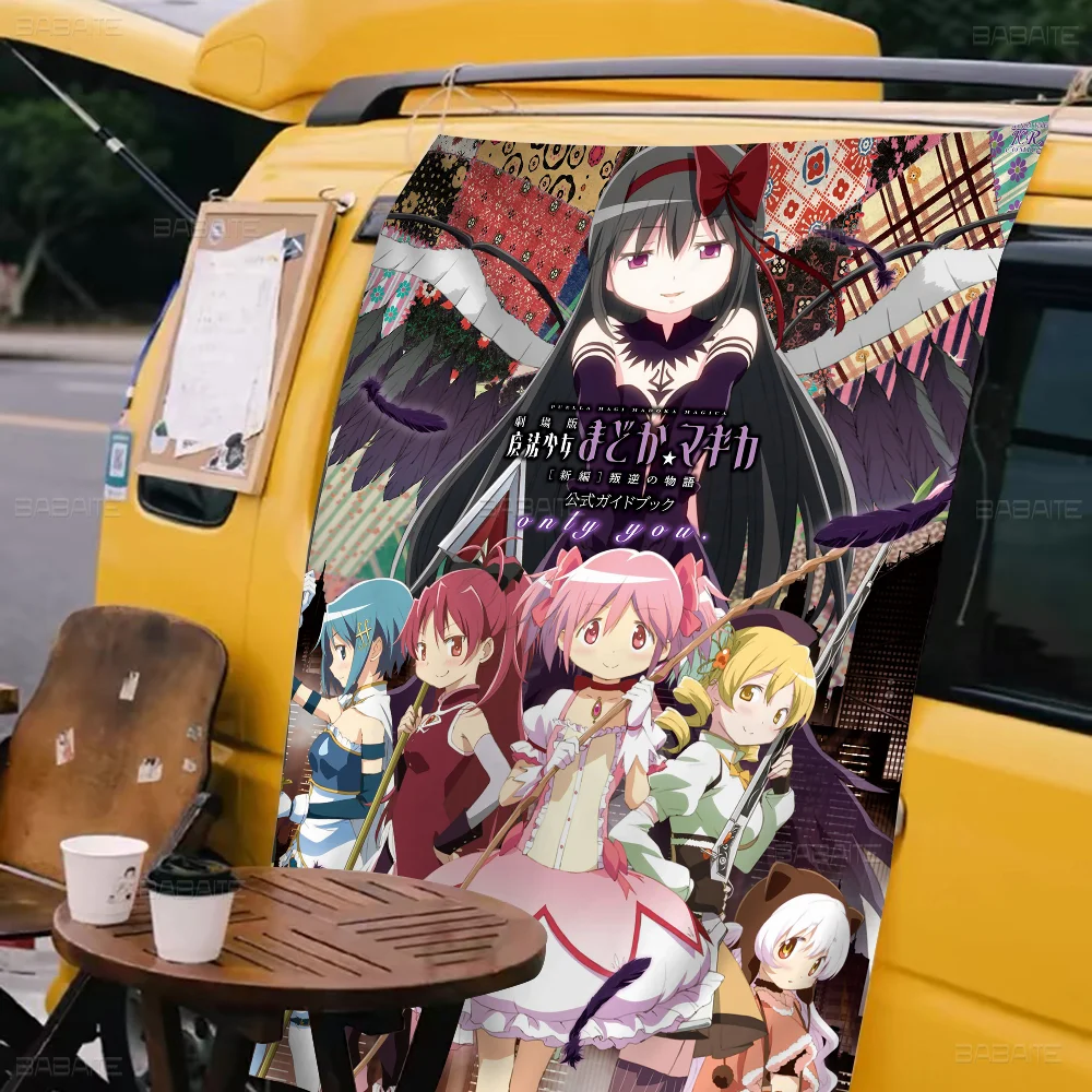 Красочный флаг Puella Magi Madoka Magica настенный богемный баннер мандала внутренний