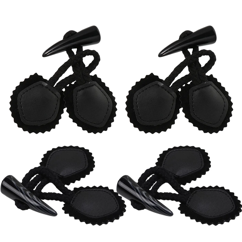 4 пары диагональных пряжек с рогом тумблерные застежки пуговицы для пальто