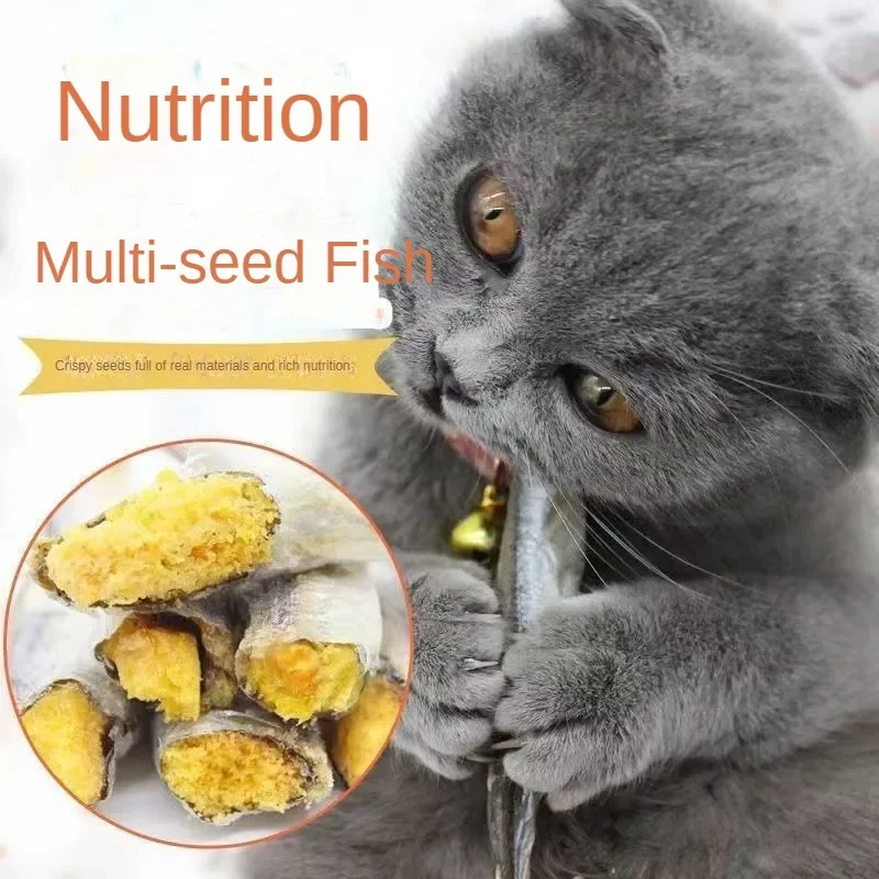 

Freeze-dried spring fish cat snack fish dried full of seeds hair gill calcium cat snack fat nutrition salt-free baby cat food
