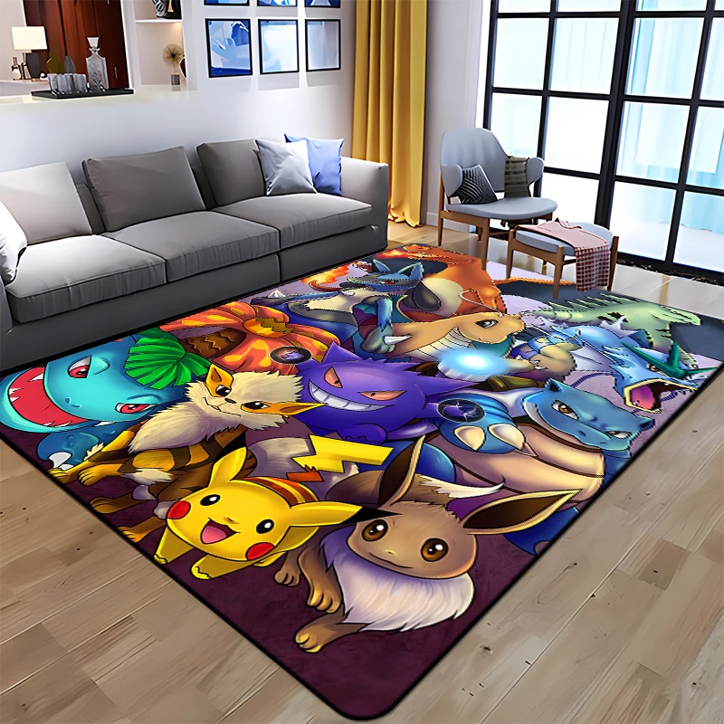 Multicolor Pokemon print creative pattern carpet living room baby play crawling carpet doormat bedroom living room mat yoga mat