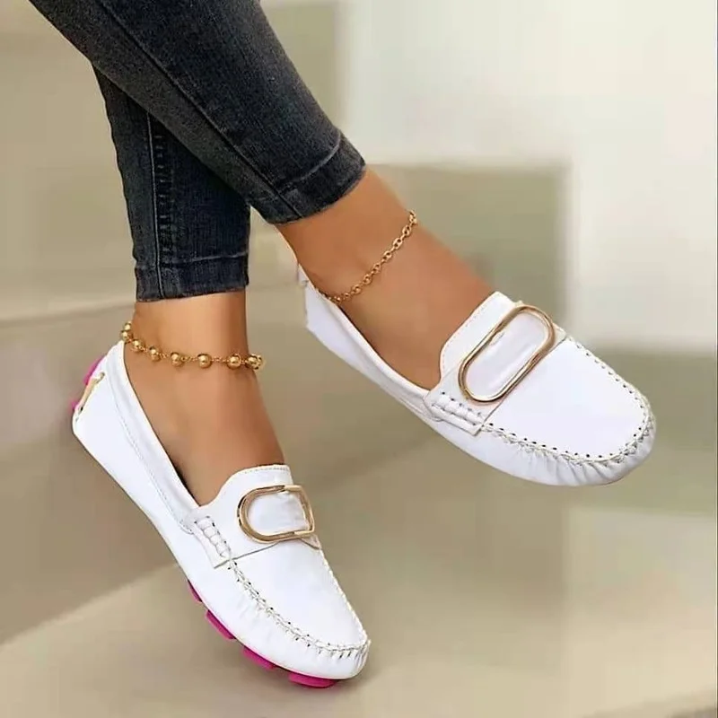 2022 Women Moccasins Shoes Ladies Slip on Loafers Casual  Sewing Suede Flats Female Soft Bottom Lightweight New