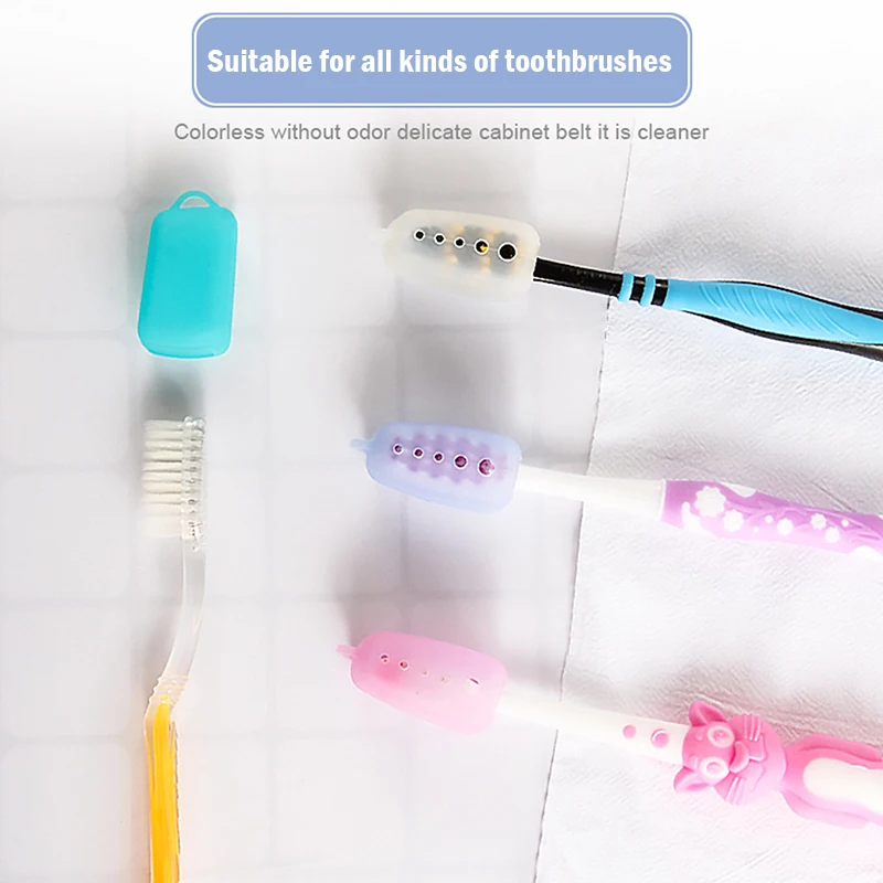 

3pcs Silicone Toothbrush Case Cover Home Bathroom Outdoor Travel Brush Protection Portable Brush Cap Support Protective Sleeve