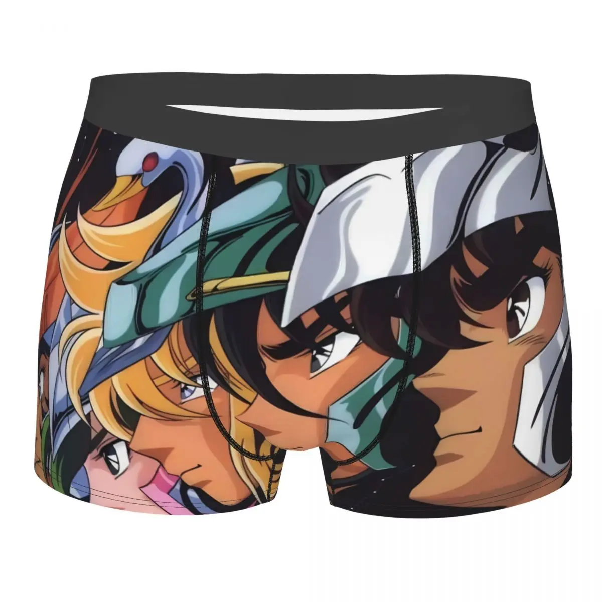

LOS CABALLEROS DEL ZODIACO Man's Boxer Briefs Saint Seiya Anime Highly Breathable Underpants High Quality Print Shorts Gift Idea