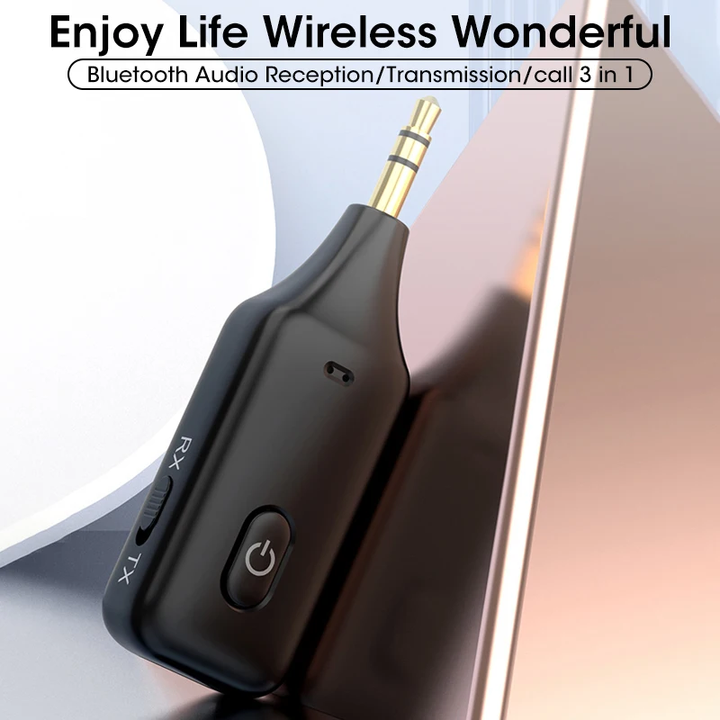 5.1 Bluetooth Receiver Transmitter 3- in-1 PC TV Wireless 3.5mm AUX Car Call Microphone Support Listening Hands-Free Navigation |
