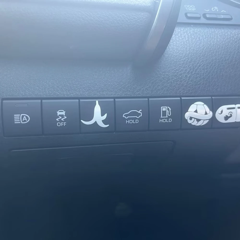 Забавные автомобильные наклейки набор из 5 пустых кнопков на приборную панель