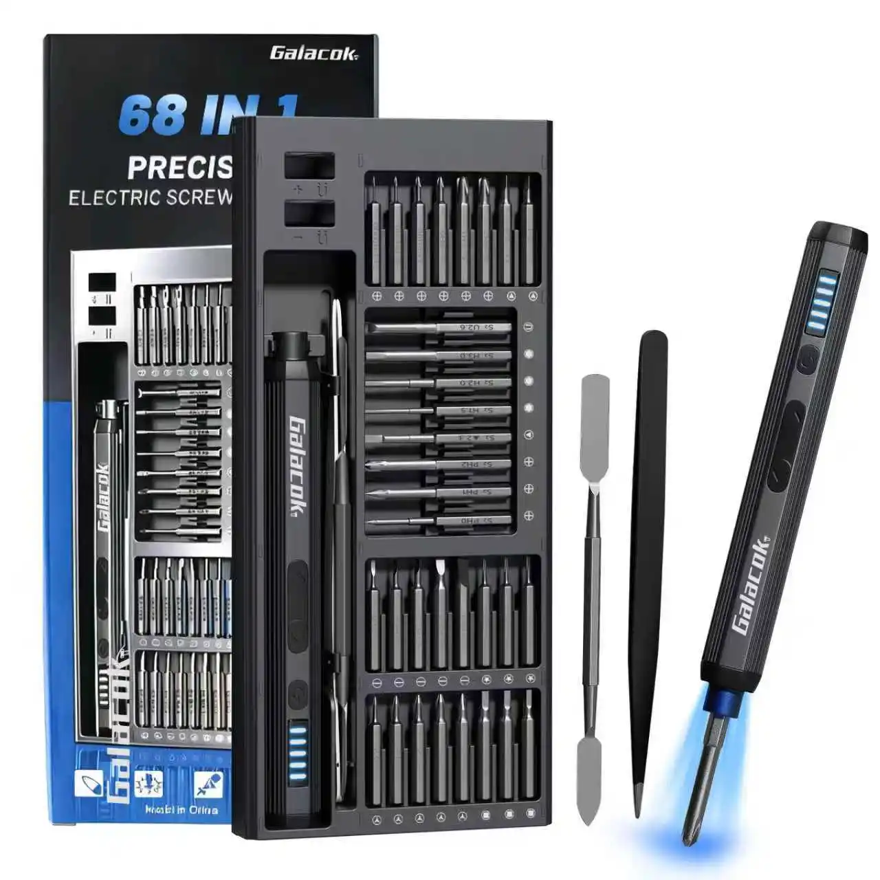 

Прецизионный электрический шуруповерт 68 в 1 RoHS