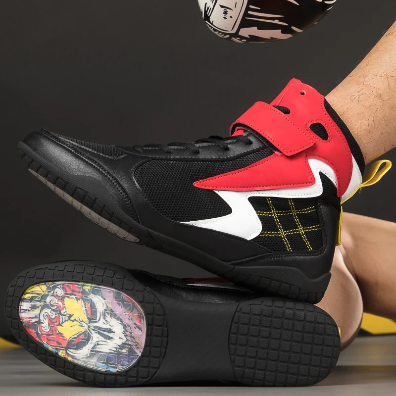 Professional Boxing Wrestling Shoes for Men and Women High Top Training Shoes for Men Squat Gym Fitness Weightlifting Shoes