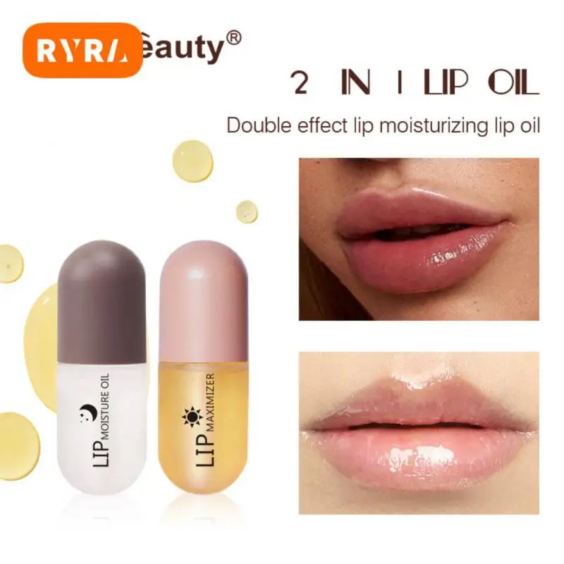 

Lip Plumper Set Transparent Lip Gloss Lip Enhancer Lip Plumping Oil Lip Nourishing Lips Makeup Moisturizing Lip Oil