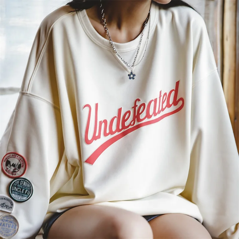 Женский повседневный пуловер в американском стиле Maden свитер с контрастной