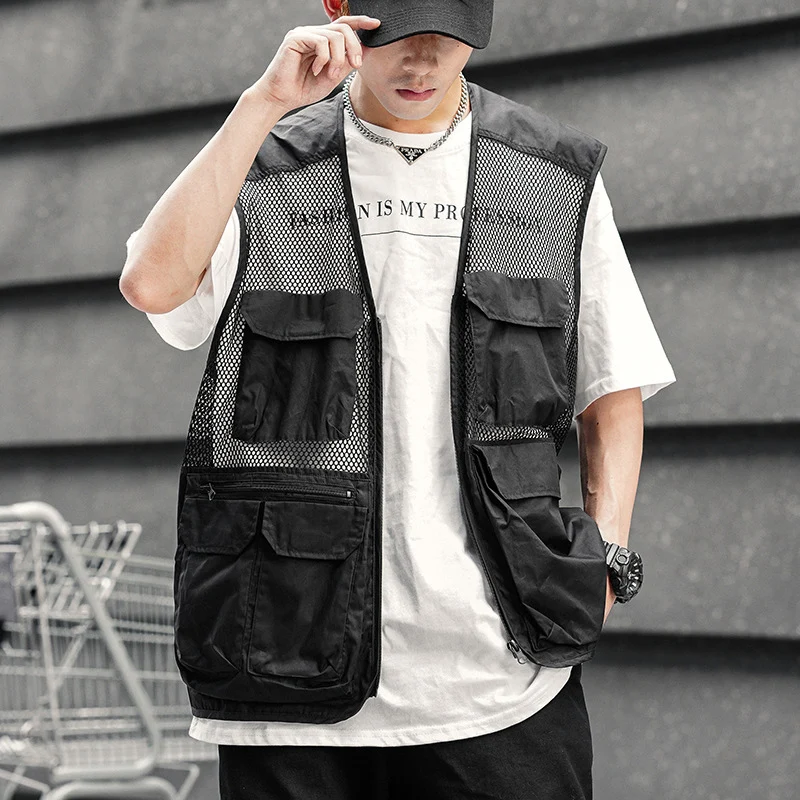 

Мужская нагрудная сумка в стиле хип-хоп, спортивный нагрудной рюкзак для хранения с несколькими карманами, жилет тактический, Прямая поставка, 2023