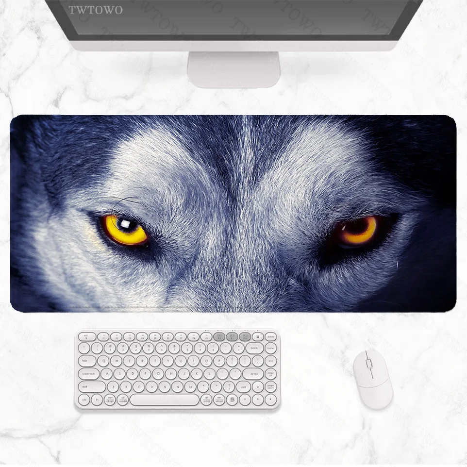 

Wolf Mouse Pad Gamer XL Custom Large Home Mousepad XXL MousePads Mouse Mat Natural Rubber Office Soft Laptop Table Mat Mice Pad