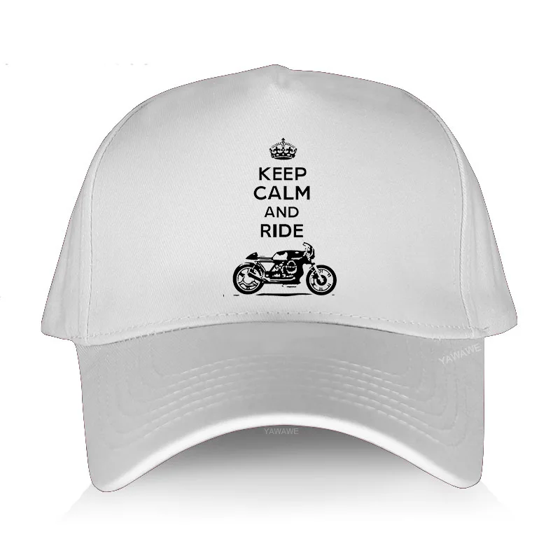 

Hot sale Men's summer black Cotton Adjuatable Hat casual style KEEP CALM AND RIDE YAWAWE Baseball Cap Unisex Cool Outdoor Caps