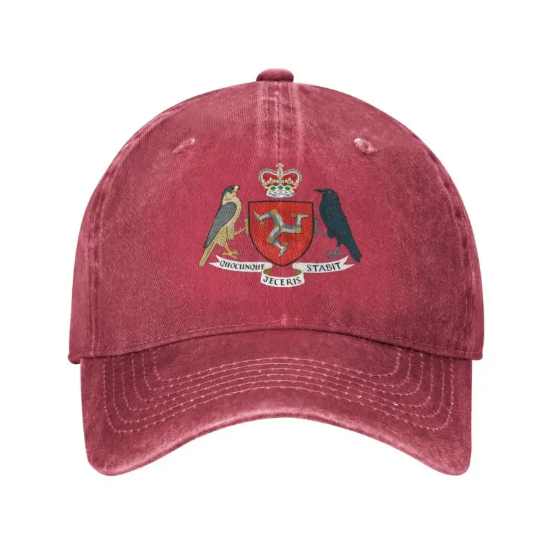 

New Fashion Cotton Coat Of Arms Of The Isle Of Man Baseball Cap Men Women Custom Adjustable Unisex Dad Hat Summer