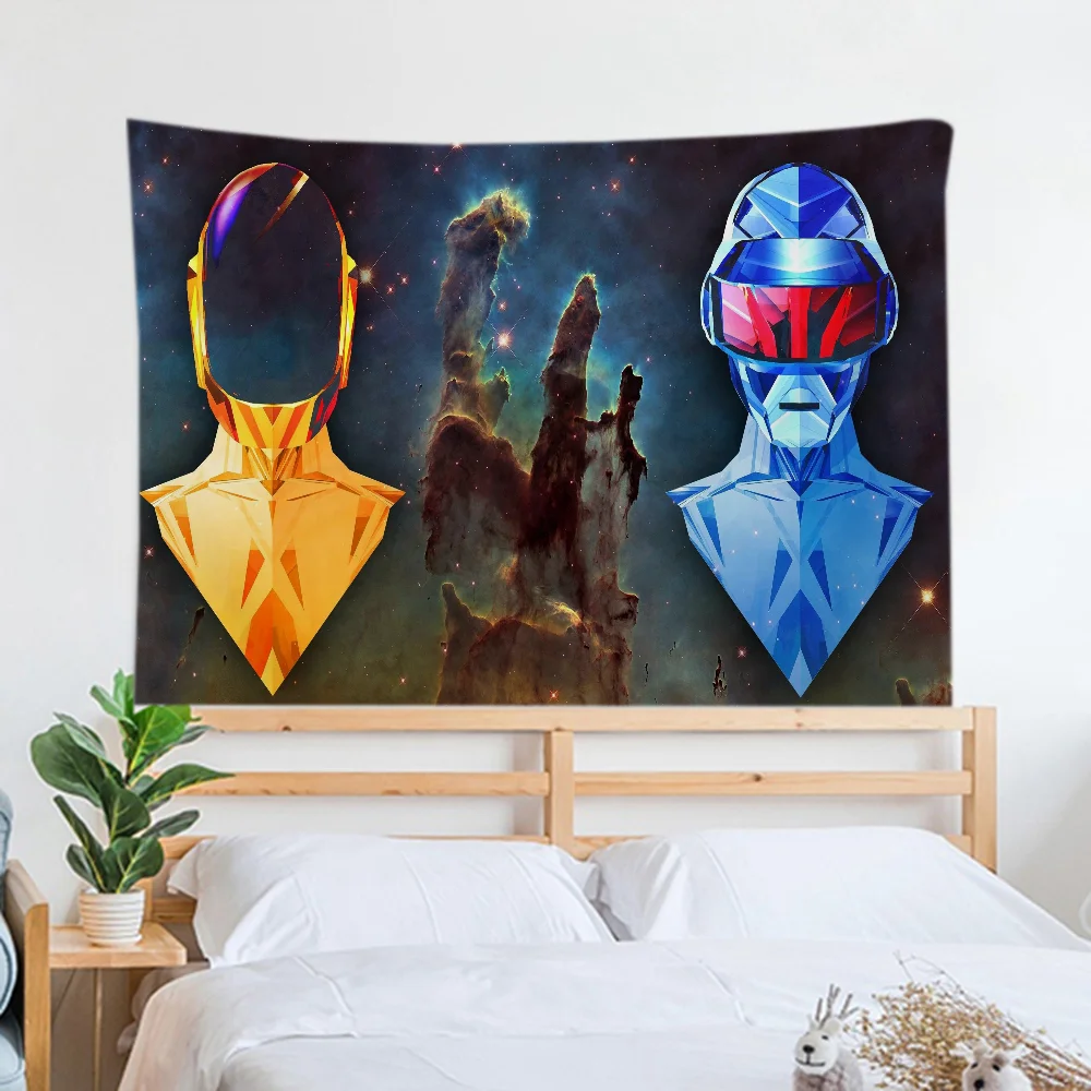 Тематический Гобелен Daft Punk В Стиле Панк Декоративный Настенный Из Полиэстера Для