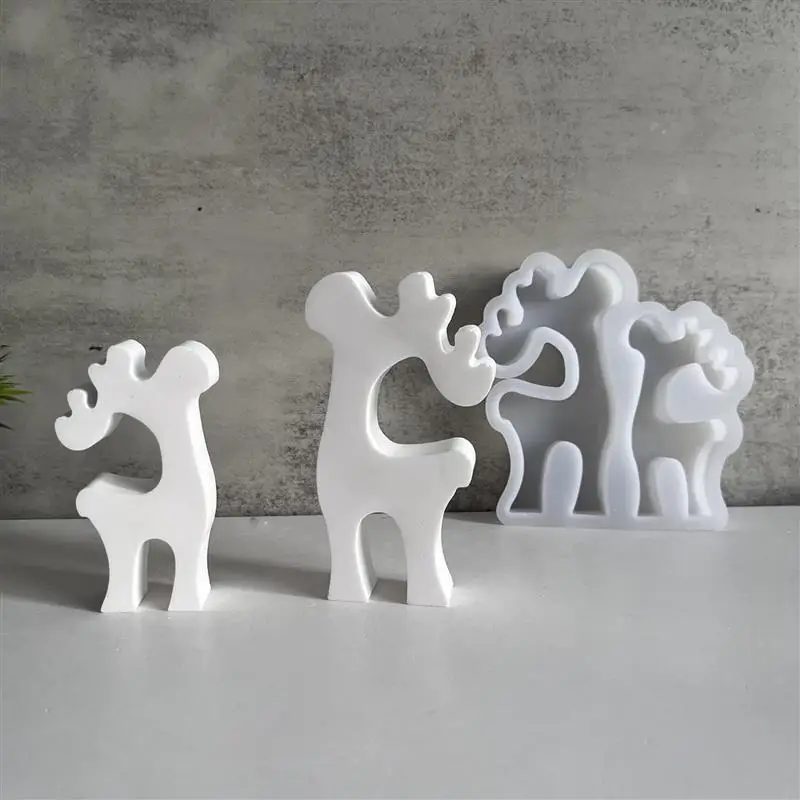 DIY силиконовая форма в форме лося и оленя гипсовый цементный орнамент домашний