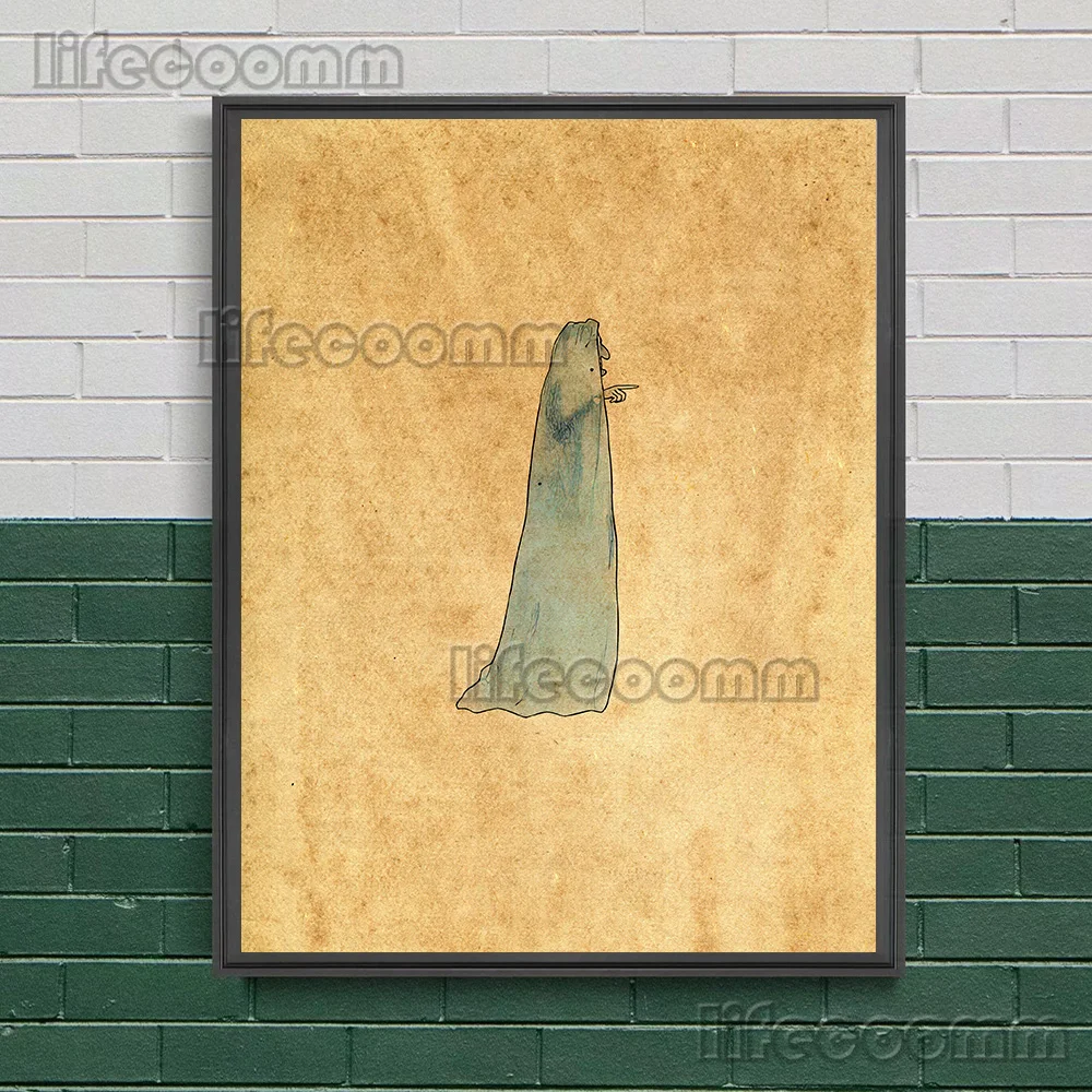 Настенная Картина на холсте Witch Keleton And King с абстрактным изображением ужасный