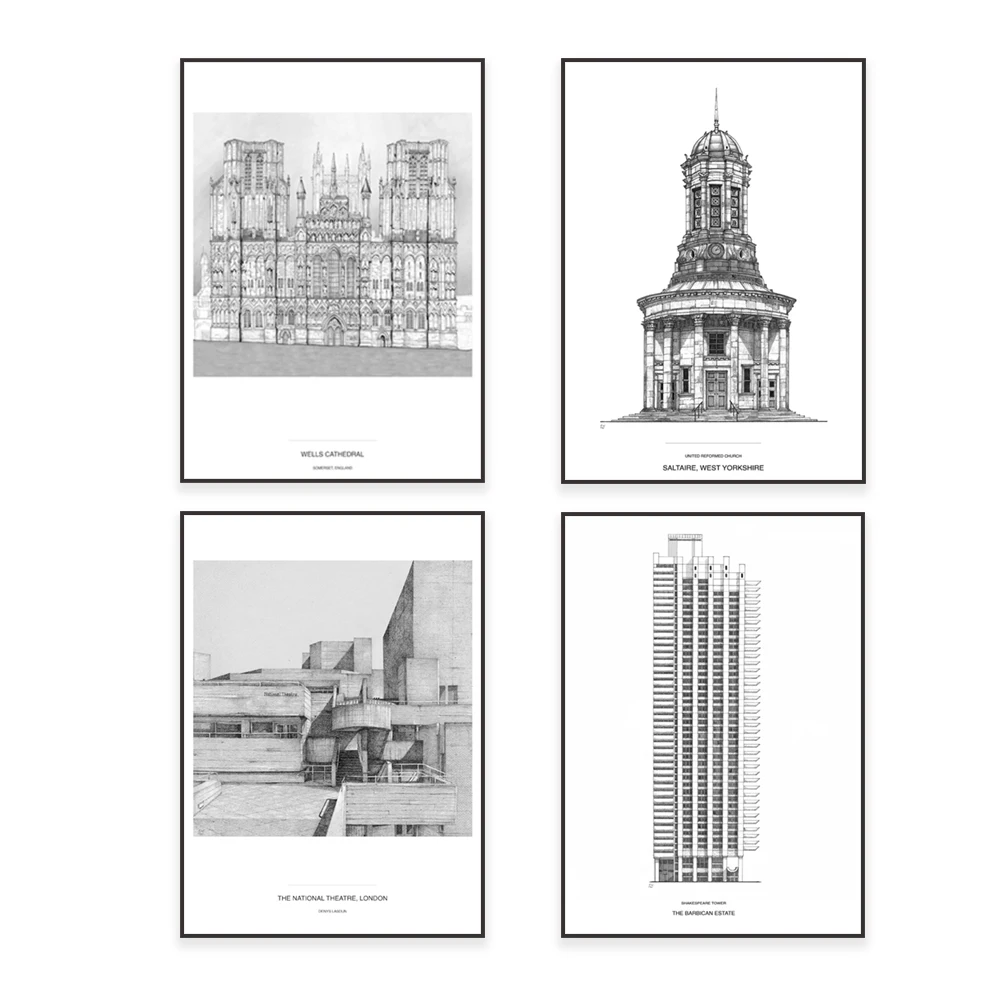 Фото Wallander Gardens, Stratford, Peter Barber London, Барбиканская Шекспирская башня, Национальный театр Лондон, архитектурные постеры №1