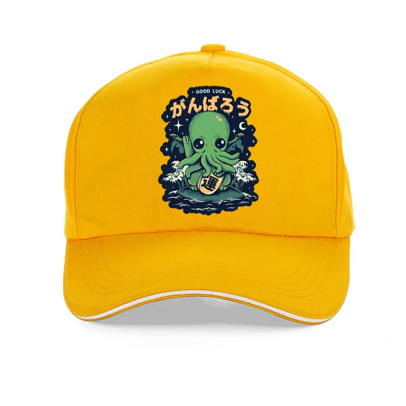 Фото Бейсболка Good Luck Cthulhu Cuttlefish, летняя, унисекс, для гольфа, с изображением осьминога Лавкрафта, регулируемая, с застежкой-клипсой №5