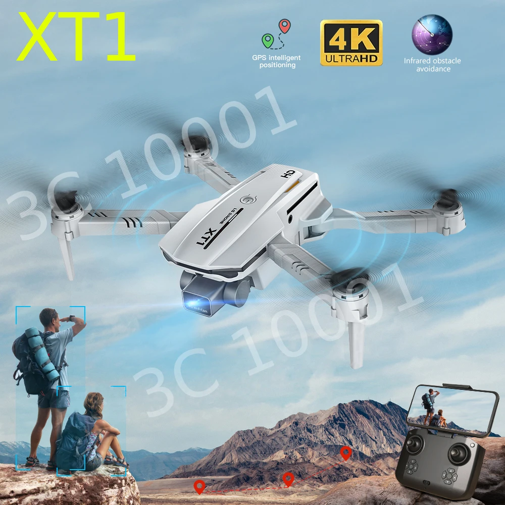 

2022 New XT1 mini Drone 4K Professional Camera FPV WIFI Three-way Obstacle Avoidance Foldable Quadcopter RC Helicopter Toys