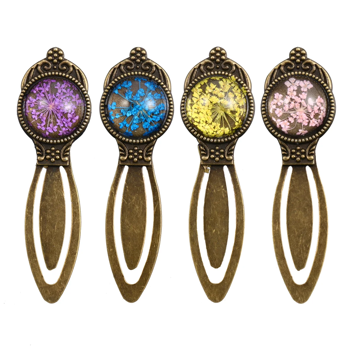 

4 Pcs Stationery Time Bookmark Child Decorative Books Bookmarks Lovers Resin