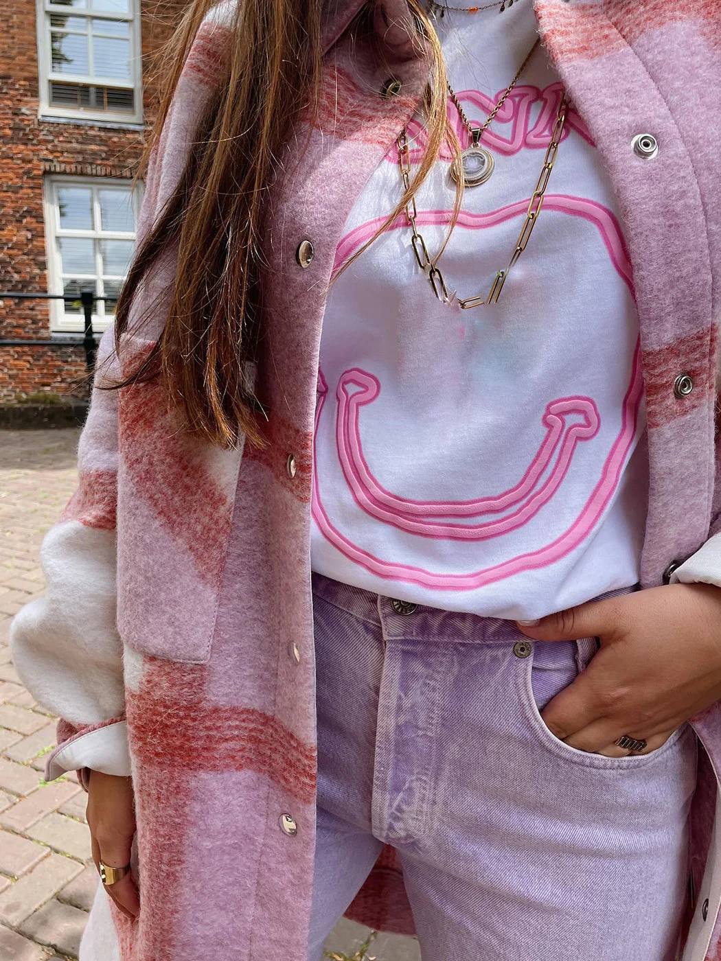 

Jyate 2022 Summer New Fashion Smiley Letter Pattern Women's T-shirts Short Sleeve O-neck Causal Designer Tops Blusas Aesthetics