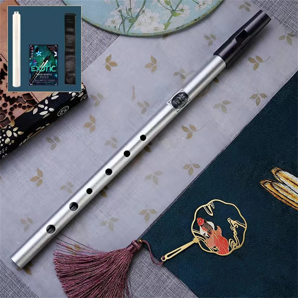 

Tin Whistle Irish Whistle Gold/Silver/Black Practical Triditional Musical High Low Notes Penny Fulte Whistling