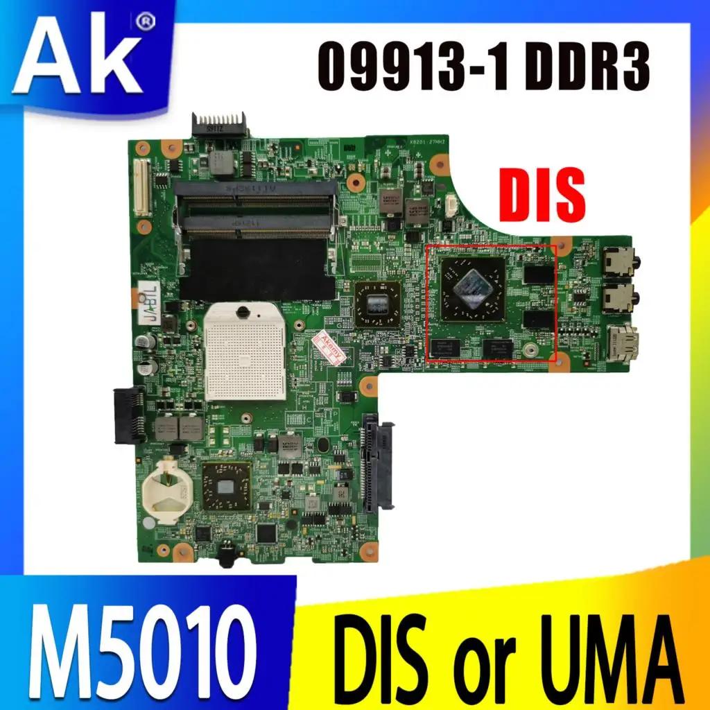 

CN-0HNR2M CN-0YP9NP For DELL Inspiron 15R M5010 SOCKET S1 Laptop Motherboard 09913-1 DIS or UMA DDR3 Notebook mainboard