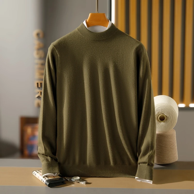 DjzDsm новый осенне-зимний мужской топ из 100% козьего кашемира толстый и свободный