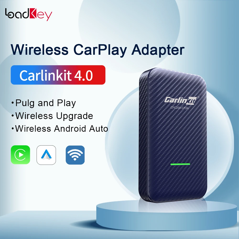 Carlinkit 4 беспроводной CarPlay Android Авто 2 в 1 адаптер для Audi Mercedes Mazda Ford Toyota наклейка Honda