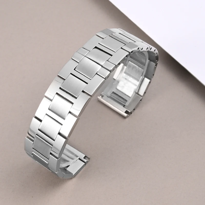 Фото Роскошный ремешок для часов Cartie Premium, однотонный ремешок из нержавеющей стали для мужчин и женщин №1