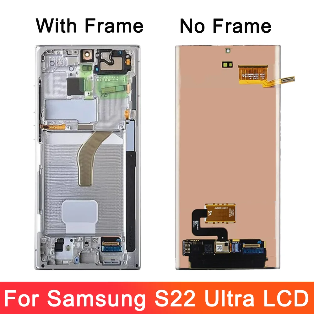 Для AMOLED для Samsung Galaxy S22 Ultra 5G S908B S908B/DS ЖК-дисплей дигитайзер сенсорного экрана в